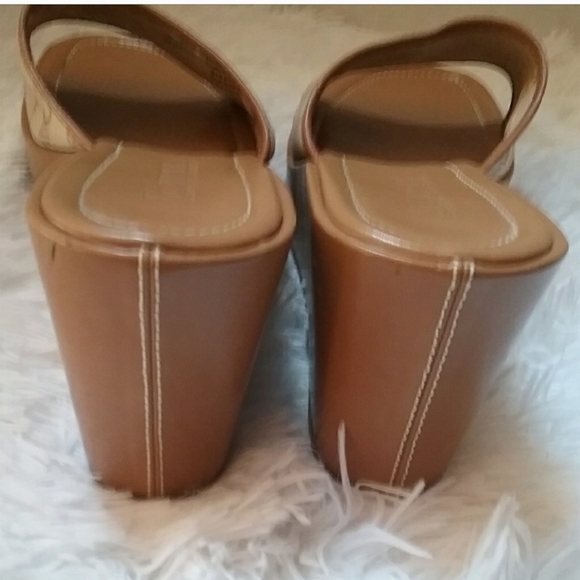 Vintage Lauren Ralph Lauren Mckayla Monogram Wedges - Picture 7 of 8